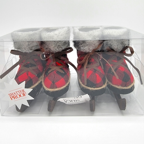 Other - New Red Buffalo Check Ice Skate Ornaments Tree Decoration 
